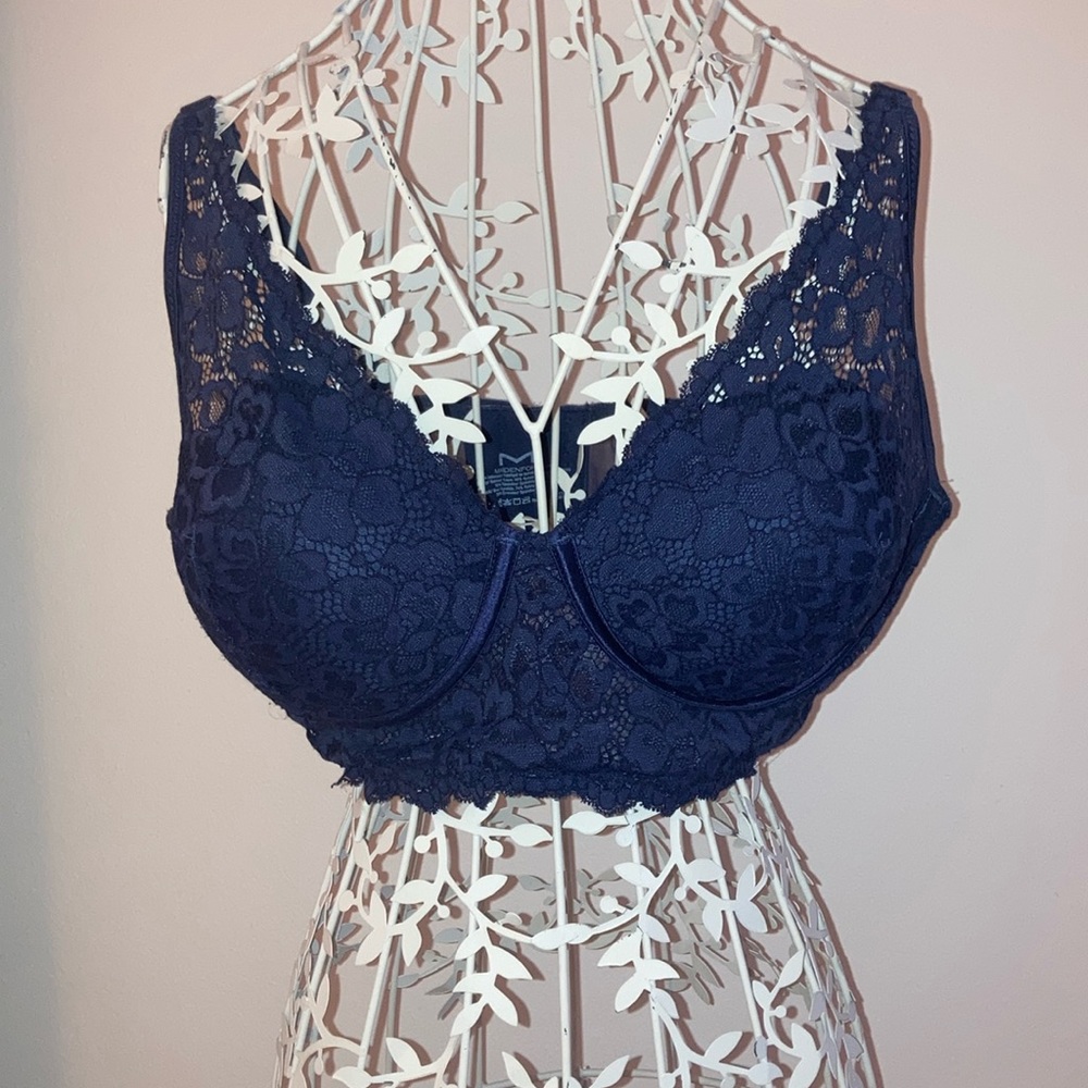 Maidenform Navy Blue Lace Underwire Bra